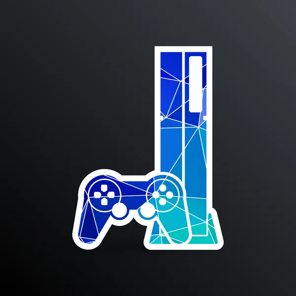 Spiel-Controller-Symbol Videospiel-Spielelektronik — Stockvektor