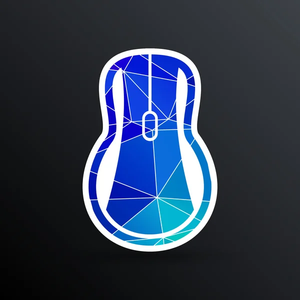 Dator musikon, ikonen vektor symbol Klicka på knappen markör — Stock vektor
