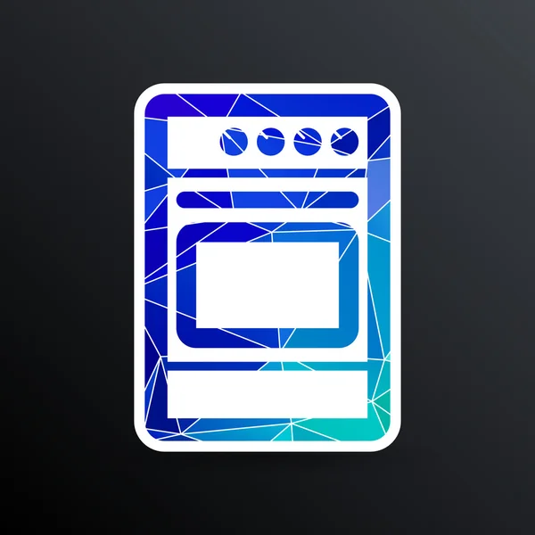 Kachel pictogram brandstof kookplaat maaltijd elektrische blaze plaat keuken — Stockvector