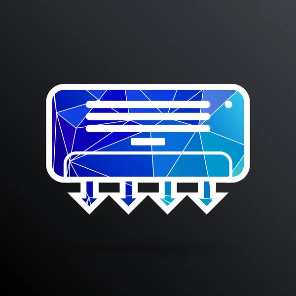 Air Conditioner temperatuur pictogram celsius koude technologie — Stockvector