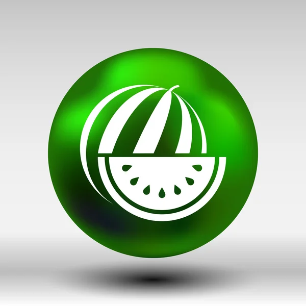 Το φυσικό νόστιμο επιδόρπιο γλυκό καρπούζι εικόνα λογότυπο — Διανυσματικό Αρχείο