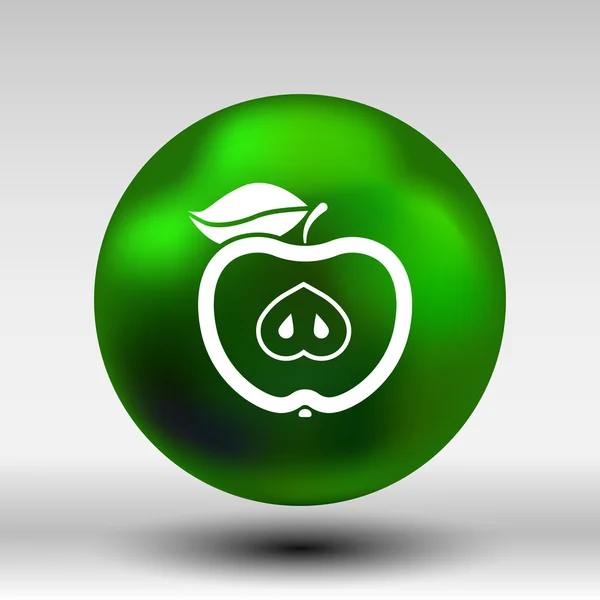 Εικονογράφηση διανυσματικά μήλο στοιχείο λογότυπο φύση τροφίμων — Διανυσματικό Αρχείο