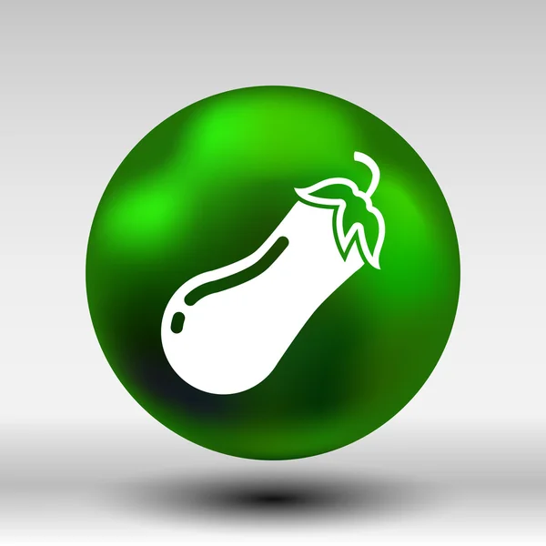 Icône du logo de l'aubergine icône vecteur — Image vectorielle