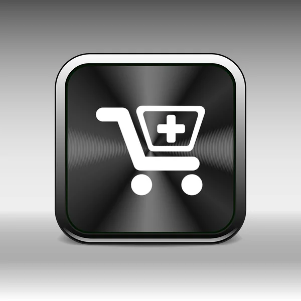 Ilustração ícone de carrinho de compras isolado com um sinal de farmácia — Vetor de Stock