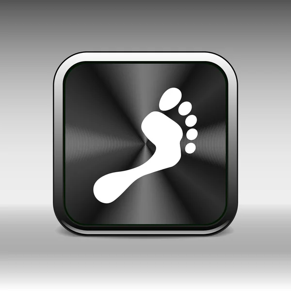 Voet vector pictogram menselijke footprint logo symbool — Stockvector