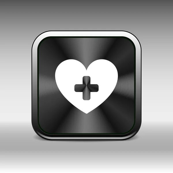 Batimento cardíaco ícone de frequência, fitness e exercícios conceito —  Vetores de Stock