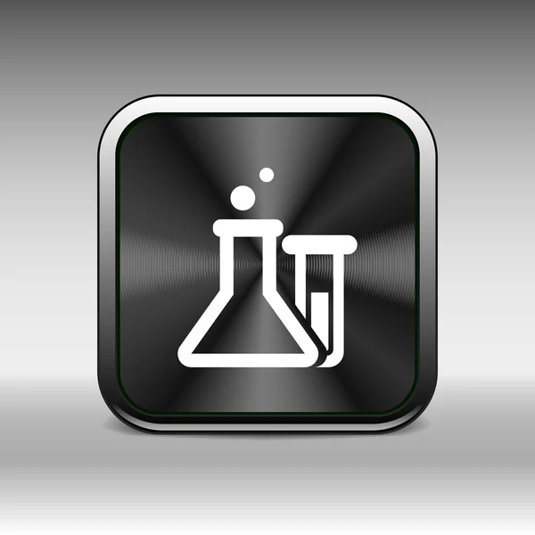 Frasco químico icono laboratorio vaso de precipitados laboratorio vector — Vector de stock