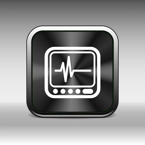 Vector display met cardiogram pictogram — Stockvector