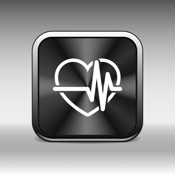 Heartbeat. Ekokardiografi. Hjärt examen Form hjärtat heartbeat — Stock vektor