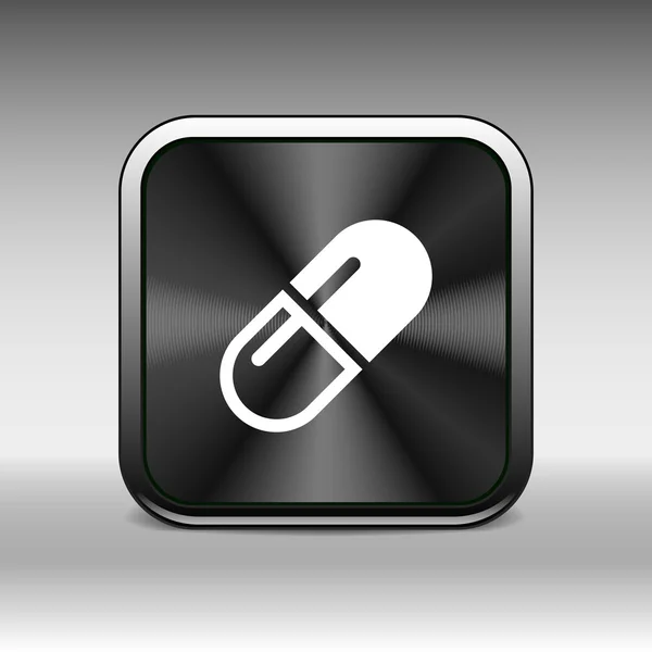 Dolore medico chimica aspirina mucchio malattia icona semplicistica — Vettoriale Stock