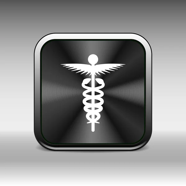 Médecine icône logo symbole serpent caduceus médecin — Image vectorielle