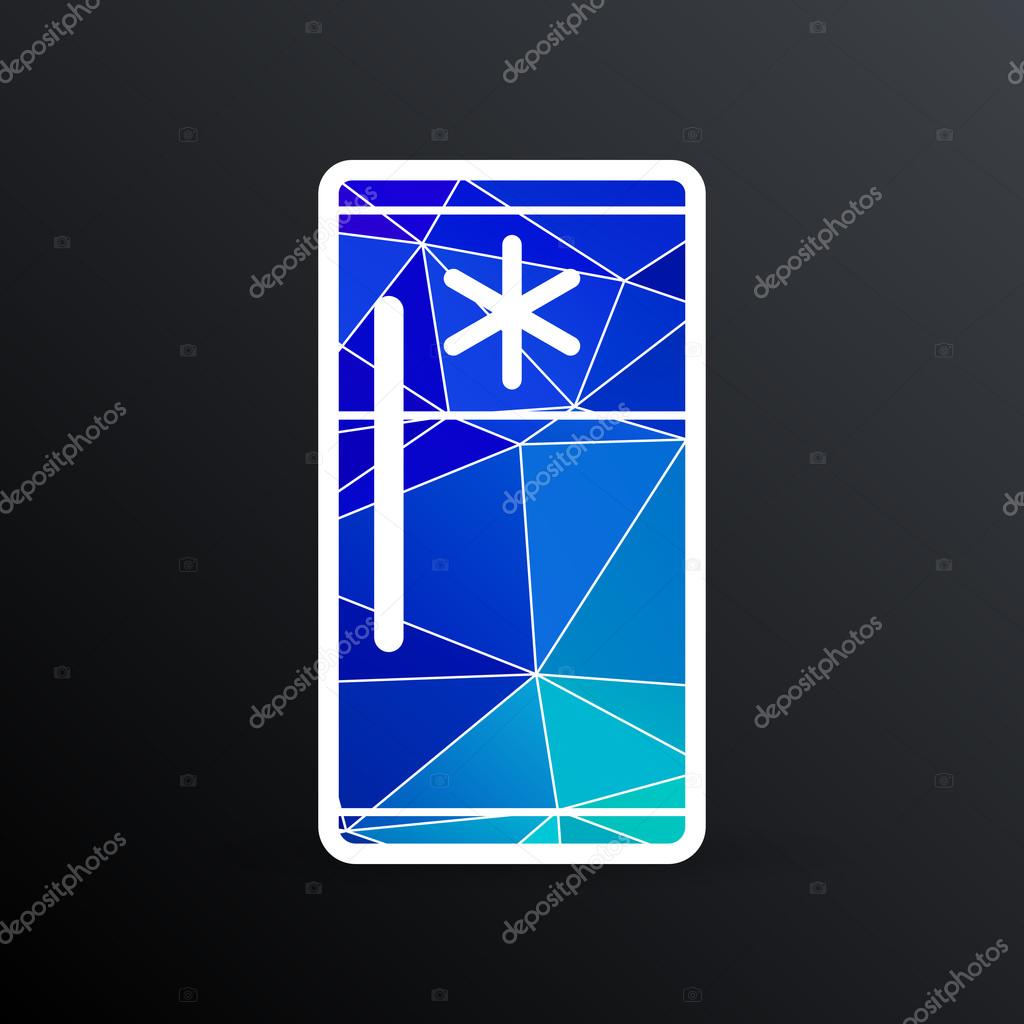 Refrigerator icon cold kitchen object furniture electric.