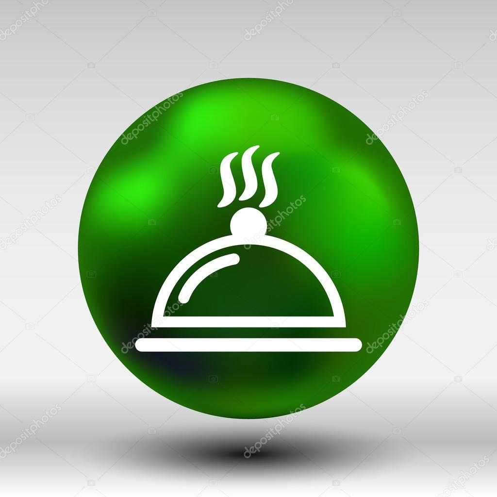 Food platter serving sign icon logo food tableware.