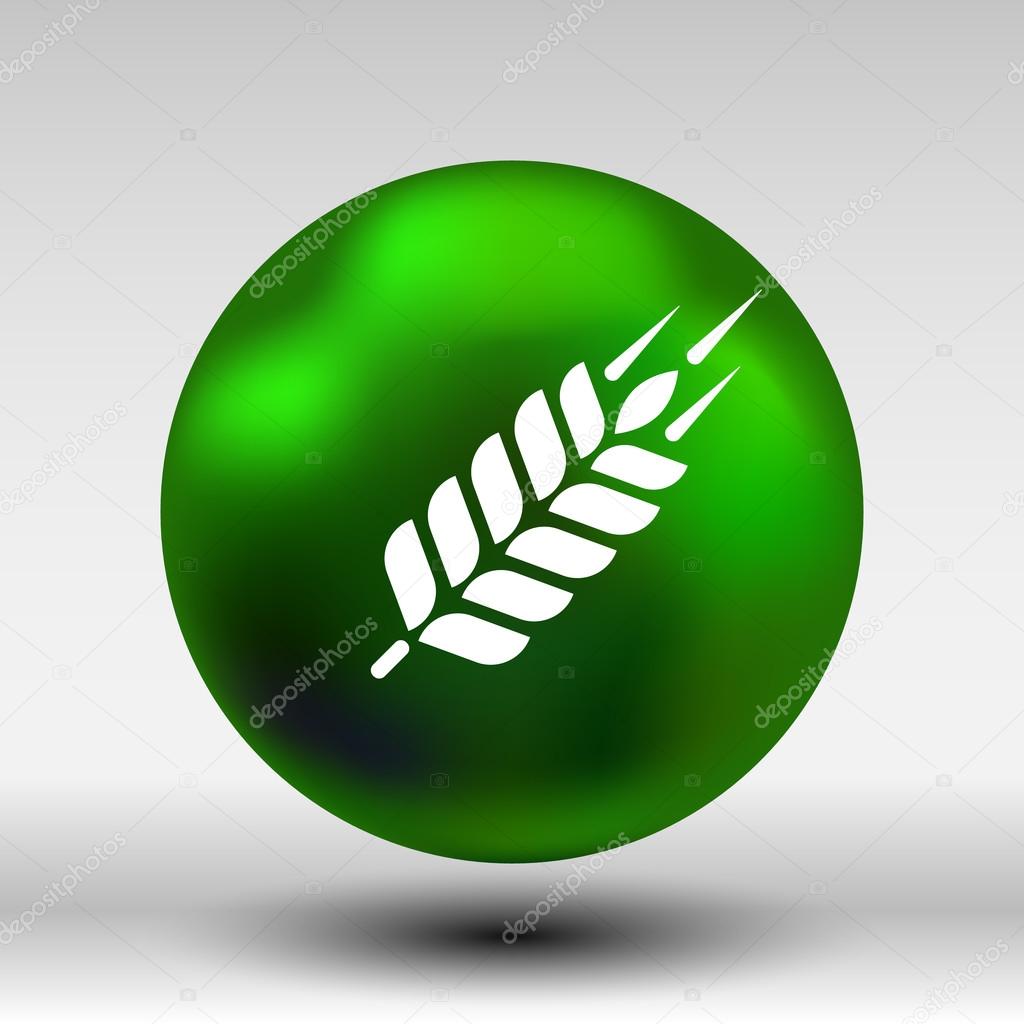 Wheat ear technical logo template. Construction or building sign.