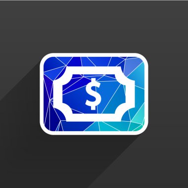 Para piyasası iş işareti sembol dolar düz simgesi