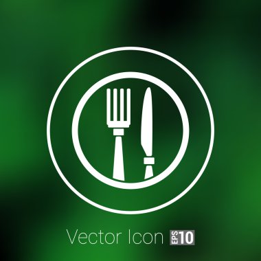 Yemek servisi vektör logo tasarım şablonu Cafe