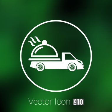 Yemek dağıtım hizmeti için logo tasarım. Vektör