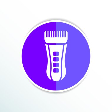 Hairclipper illüstrasyon Aksesuar cihaz Berber Güzellik simgesi