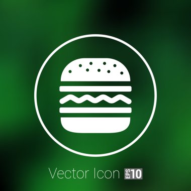 Hamburger web simgesi burger vektör topuz logosu