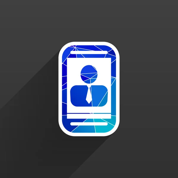 Chat en concepto de tableta icono vertical — Vector de stock