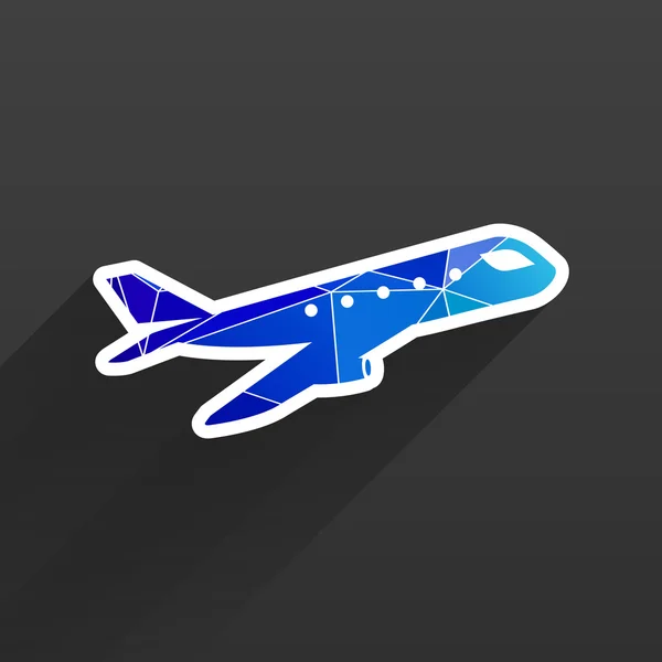 Aereo Simbolo aereo Icona di viaggio — Vettoriale Stock
