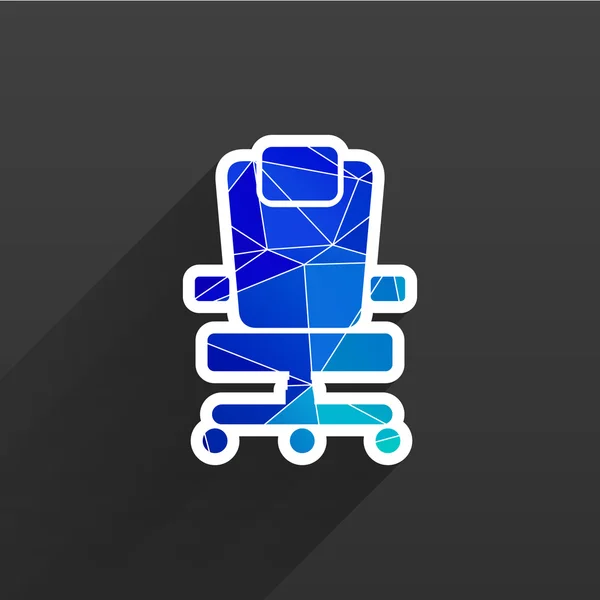 Sady Office židle ikona obchodní vektorový sedadla tvar — Stockový vektor