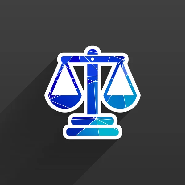 Justice vector icon symbol measurement balance — Stock Vector