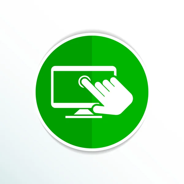 Dotykové obrazovky ikona zobrazení prstu kohoutku vektor — Stockový vektor