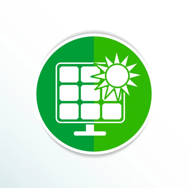 Solarenergie Panel Symbol Vektor Sonnenenergie — Stockvektor