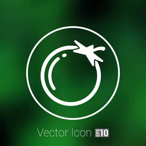 Icono de símbolo de vector de tomate simple útil para el logotipo — Archivo Imágenes Vectoriales