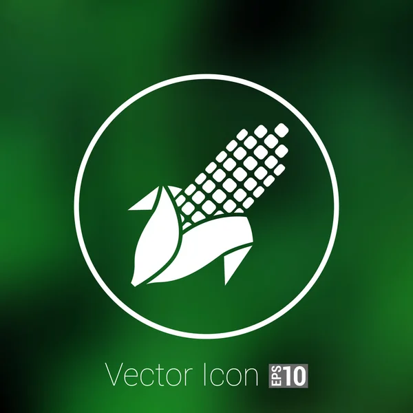 Corn logo abstract icon ear unusual isolated — Stock Vector