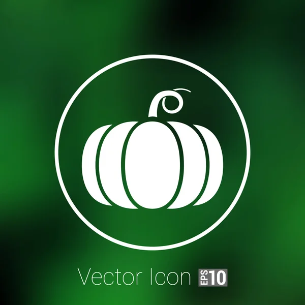 Vector monocromo ilustración del vector logotipo de la calabaza — Vector de stock