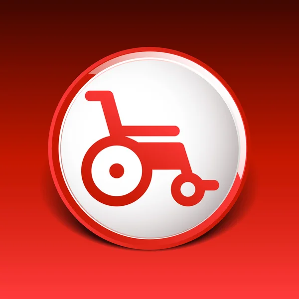 Handikapp ikon tecken vektor rullstol handikapp symbol — Stock vektor