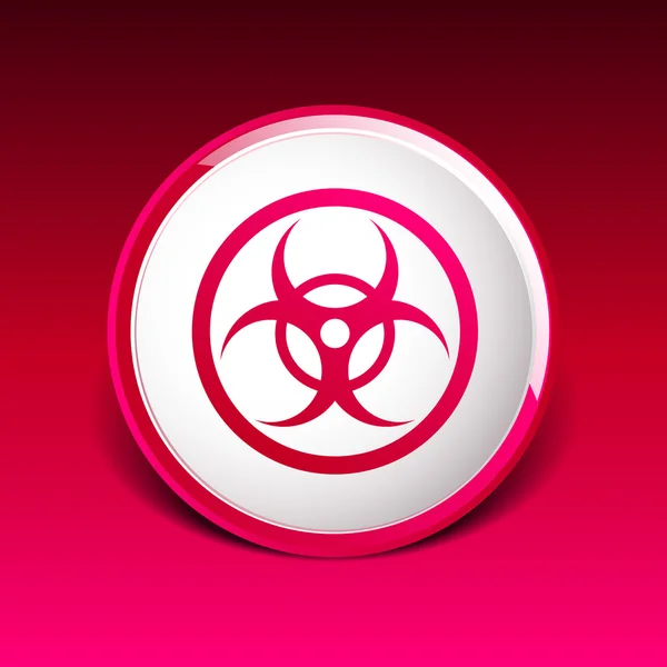 Sign radiation vector icon caution nuclear atom power — Stock Vector