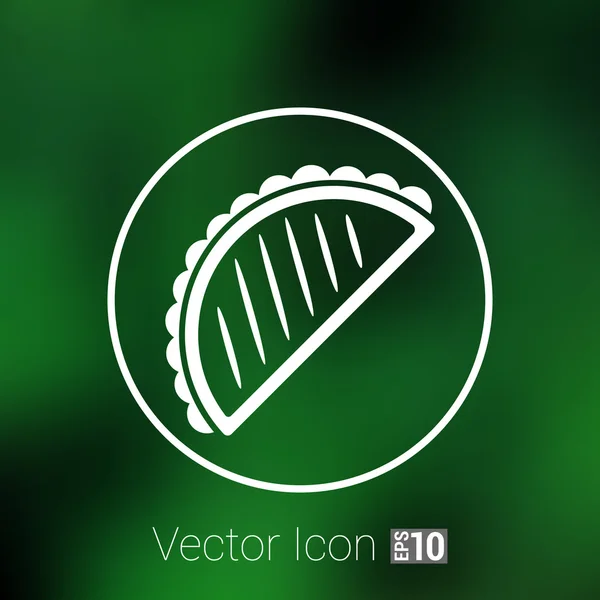 Templat desain logo vektor makanan cepat saji Meksiko. ikon tacos - Stok Vektor