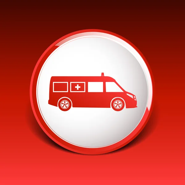 Ambulance pictogram vector medische dringende eerste opluchting technicus — Stockvector