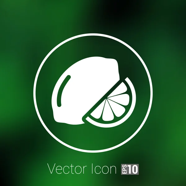 Vector signo limón logo inusual estilizado rebanada agricultura — Archivo Imágenes Vectoriales