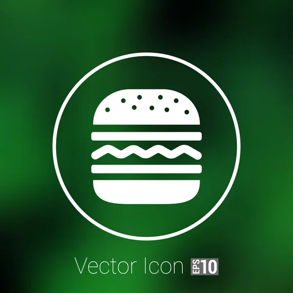 Hamburger Web-Symbol Burger Vektor Bun Logo — Stockvektor