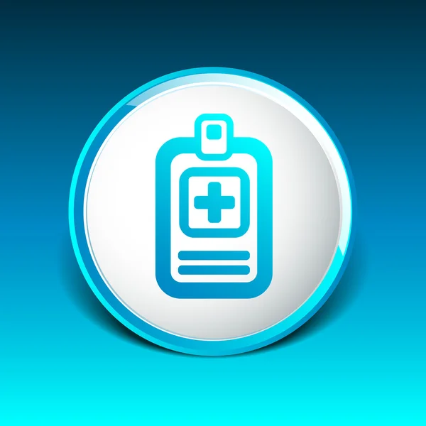 Înregistrări medicale pictogramă verificare medicală medic document — Vector de stoc