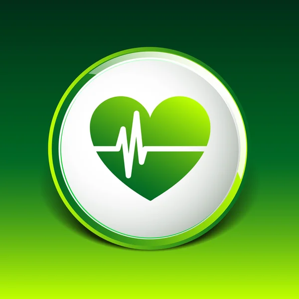Batimento cardíaco. Ecocardiografia. Exame cardíaco Forma batimento cardíaco — Vetor de Stock
