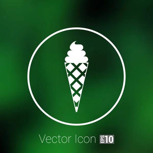 Dondurma logo stilize vektör işareti soyut — Stok Vektör