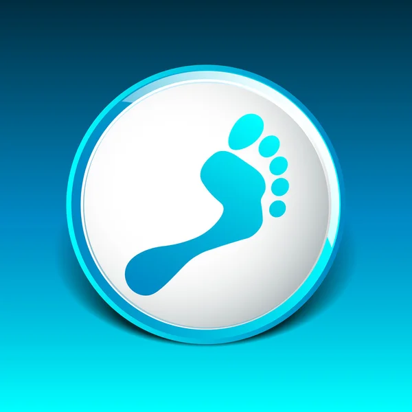 Fussvektor Symbol menschlicher Fußabdruck Logo Symbol — Stockvektor