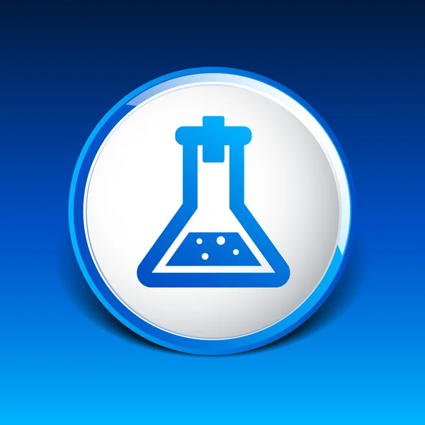 Chemische kolf pictogram laboratorium glas bekerglas lab vector — Stockvector
