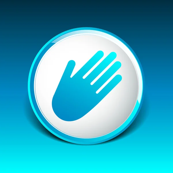 Mão vetor ícone palma símbolo gráfico sinal linha — Vetor de Stock