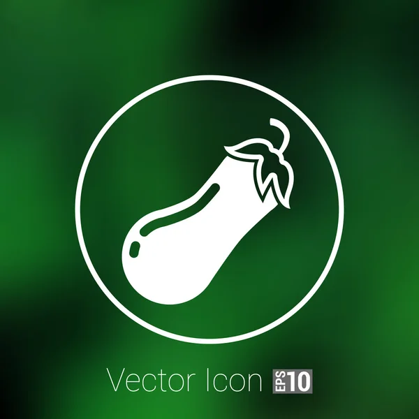 Symbol der Aubergine Logo Etikett Symbol Vektor — Stockvektor