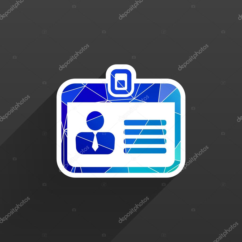 Badge ID icon icon vector business id badge personal name avatar