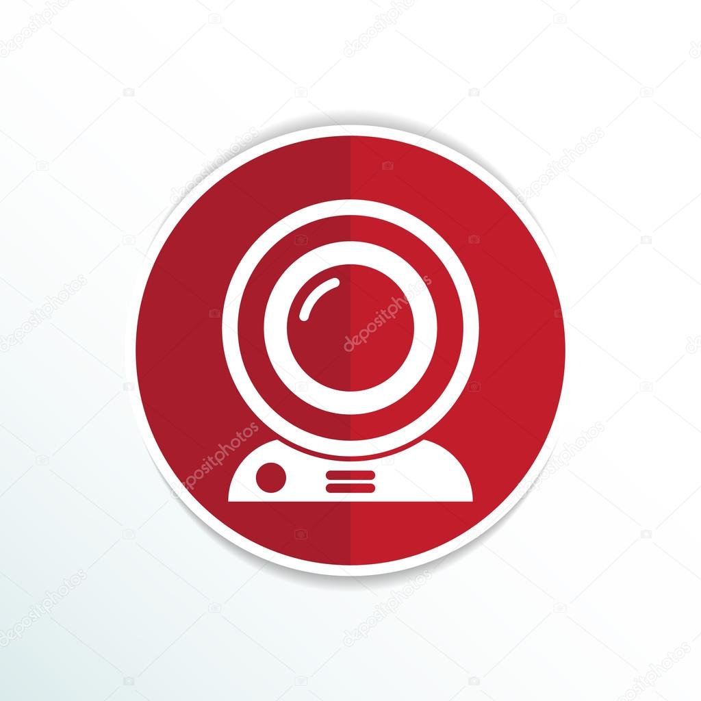 Video web cam - chat camera icon webcam isolated Vector Image
