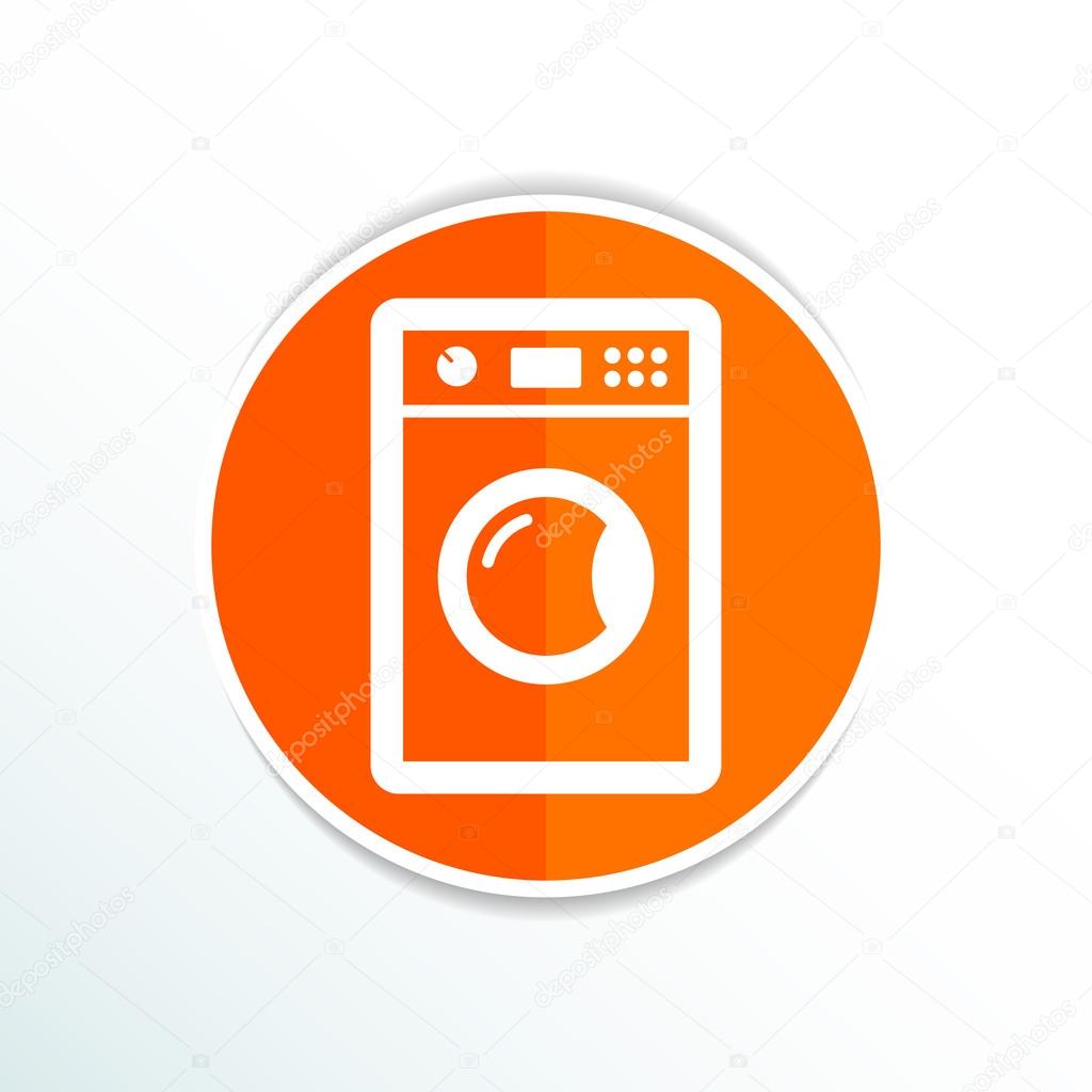 Washing machine icon laundromat vector clothing electric clear .
