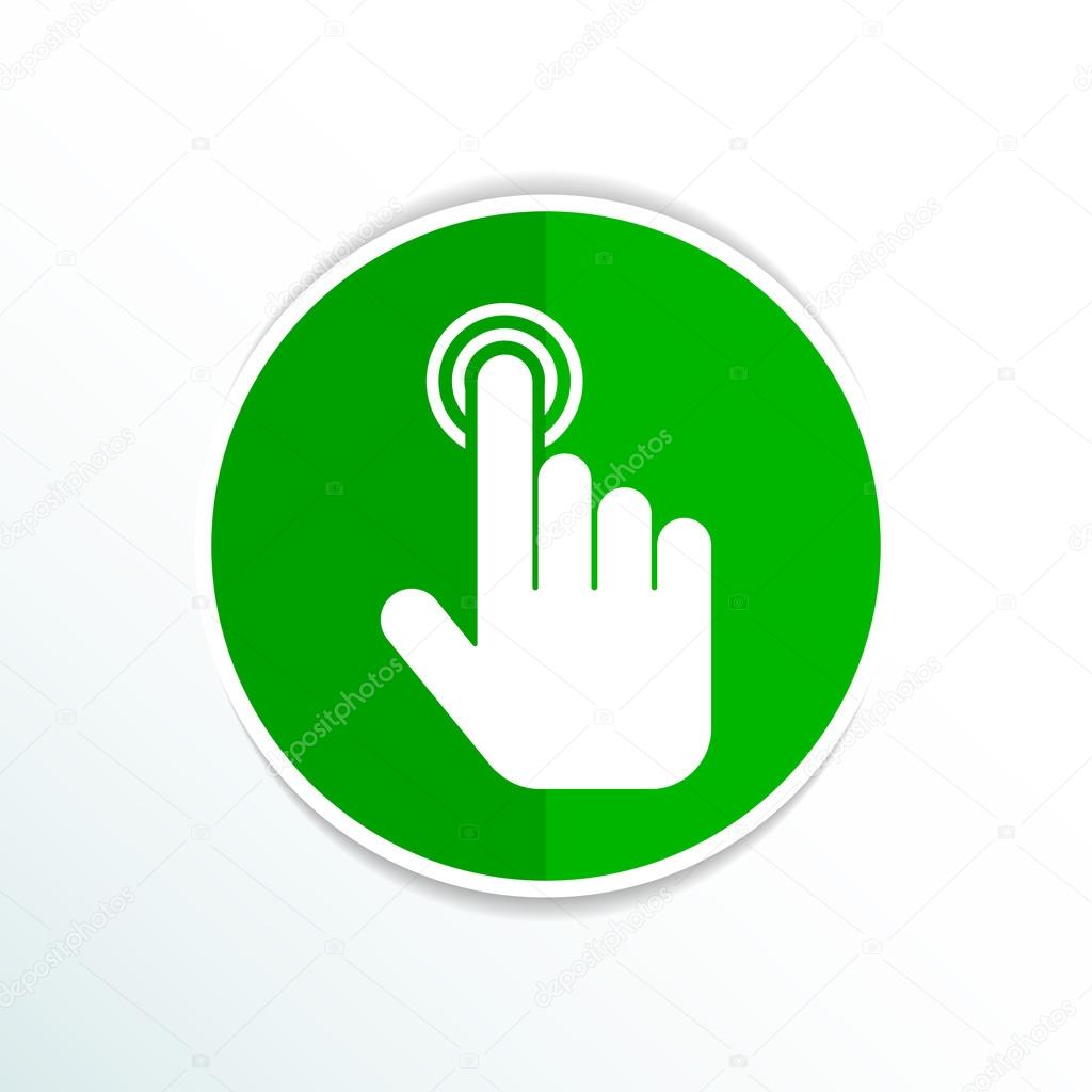 click. hand icon pointer. vector finger pointer