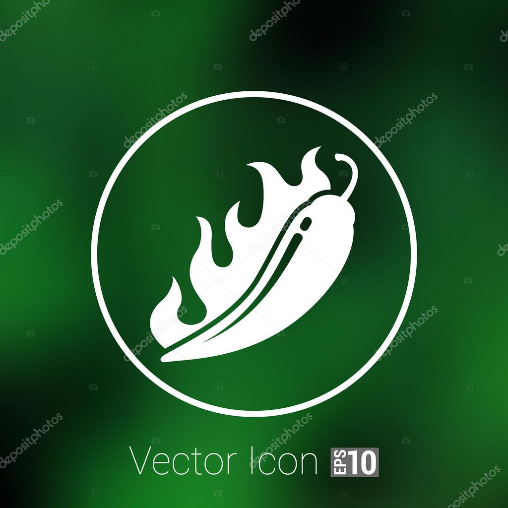 Hot chilli, vector illustration pepper logo isolated paprika.